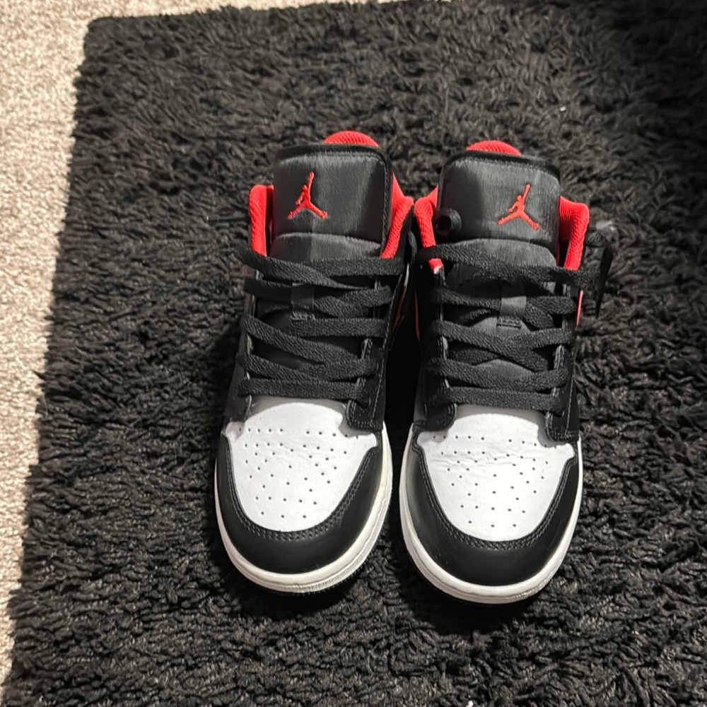 Nike Black and Red Sneakers with White Details